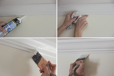 Caulking and painting crown