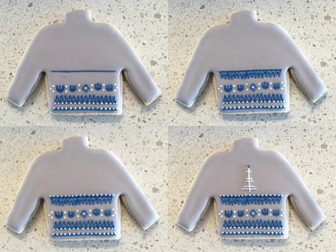 R2-D2 Ugly Christmas Sweater Cookie Steps 9-12