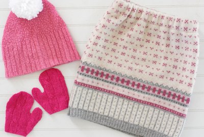Pull out an old sweater from the bottom of your closet and create a cute and cozy sweater skirt for a little girl in your life.