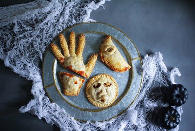 Three Halloween hand pies