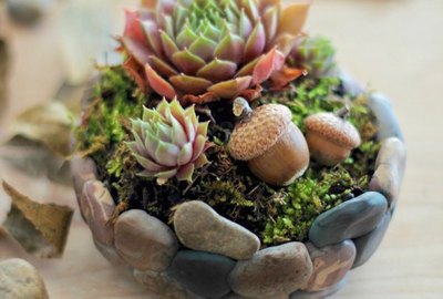 howtomakeafauxrockplanter