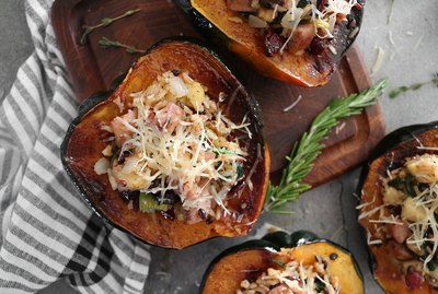 Stuffed acorn squash