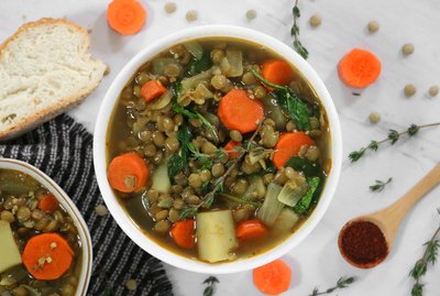 Lentil & potato stew