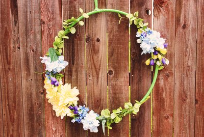 hula hoop wreath