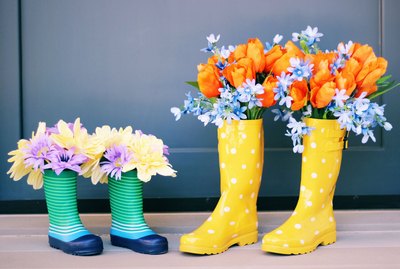 floral rainboots