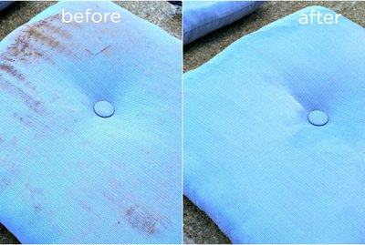 how to clean patio cushions