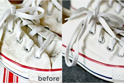 clean canvas shoes