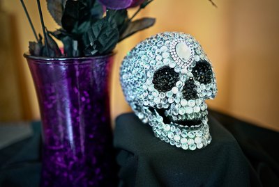 DIY Studded Halloween Skull