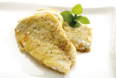Fried filets of redfish