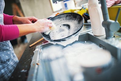 Untidy Kitchen slow motion.