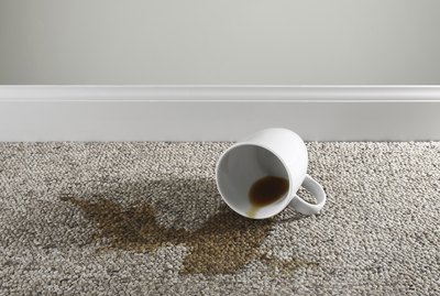 Coffee cup Spilled on carpet