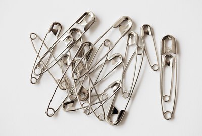 Safety pins, studio shot