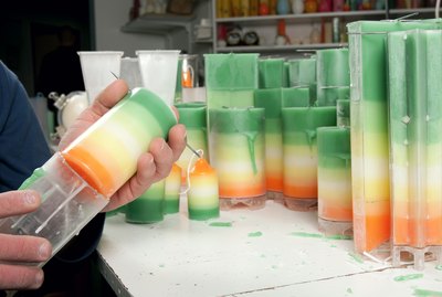 Handmade candles manufacturing series