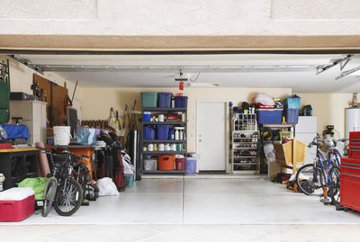 Inside of an organized garage