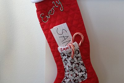 Santa Claus With a Cookie, Milk, and a Letter