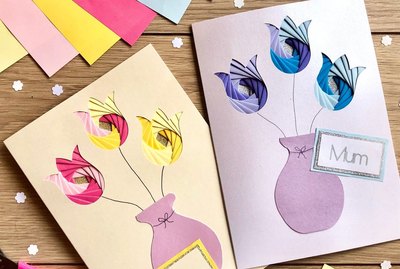 Iris folding greeting card kit