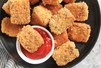 homemade crispy vegan tofu nuggets