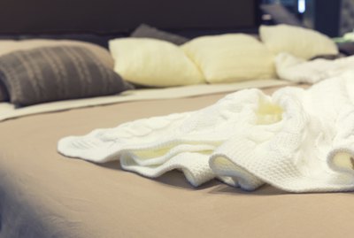 White pillows on hotel bed