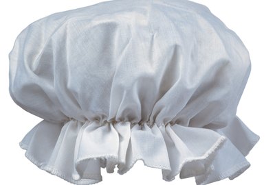 close-up of cloth bonnet