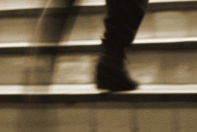 walking up the stairs