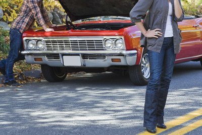 Couple with car trouble