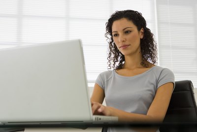 Woman with a laptop computer