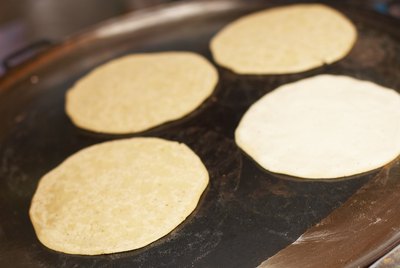 Tortillas cooking
