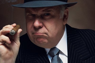 Mafia boss with cigar