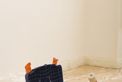 Color swatches on wall