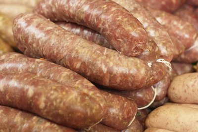 Selection of sausages