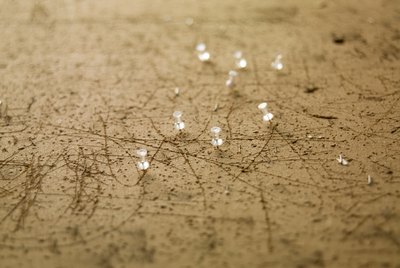 Thumb tacks on a bulletin board
