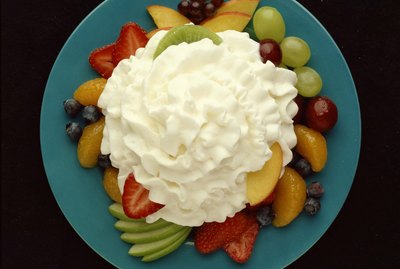 Whipped cream and fruit