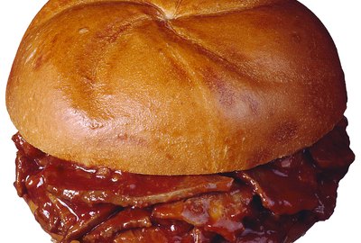 Barbecued beef sandwich