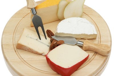 Variety of gourmet cheese