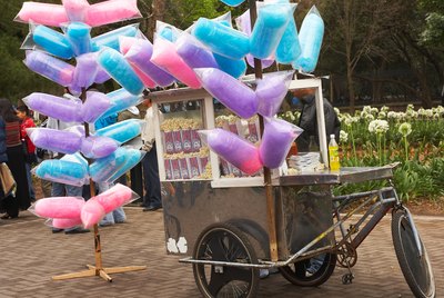Cotton candy for sale in park