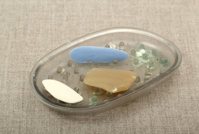 Remaining pieces of a soap bar