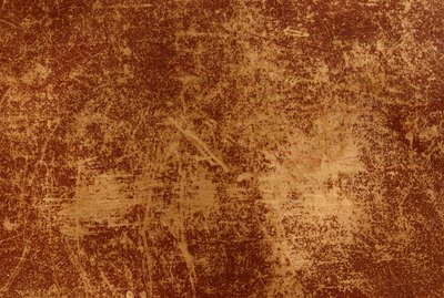 Worn brown leather