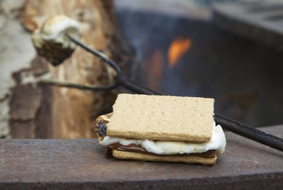 Campfire S'mores Treat and Roasting Marshmallow