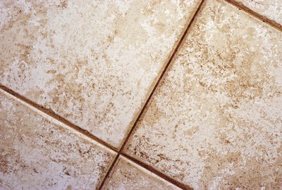High angle view of a tiled floor
