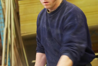 Man using table saw
