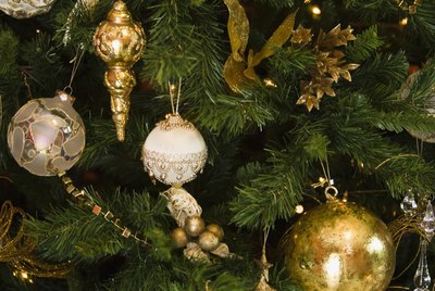 Ornaments on Christmas tree