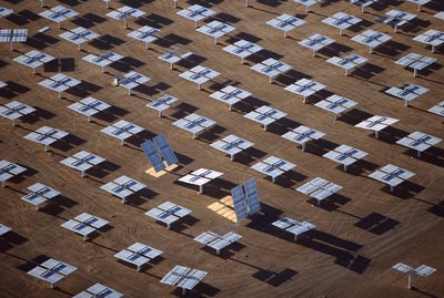 Heliostat mirrors , Daggett , California