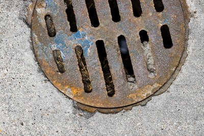 Drain in concrete floor