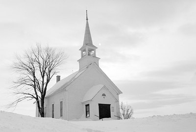 Quaint church in winter