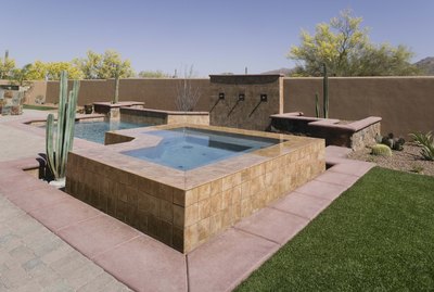 Swimming pool and hot tub