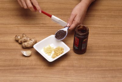 Ginger , garlic , and plum sauce