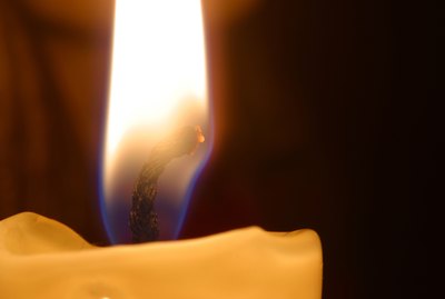 Burning candle close-up