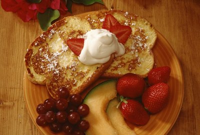 Gourmet French toast with fruit