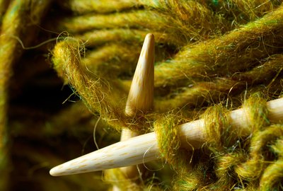 Crochet needles and yarn