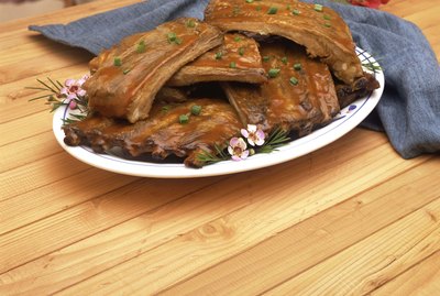Platter of bbq ribs
